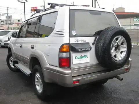 カタログ画像：ランドクルーザープラド （LAND CRUISER PRADO） ＴＺ 1998年1月 KD-KZJ95W 3000cc クリスタルシルバーパールメタリック バック