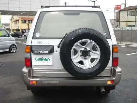 カタログ画像：ランドクルーザープラド （LAND CRUISER PRADO） ＴＺ 1998年1月 KD-KZJ95W 3000cc クリスタルシルバーパールメタリック バック