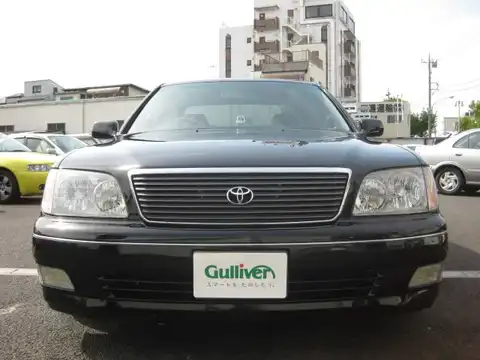 カタログ画像：セルシオ （CELSIOR） Ａ仕様 ｅＲバージョン装着車 1998年8月 GF-UCF20 4000cc ブラックトーニングＧ 燃費8.5km / l フロント