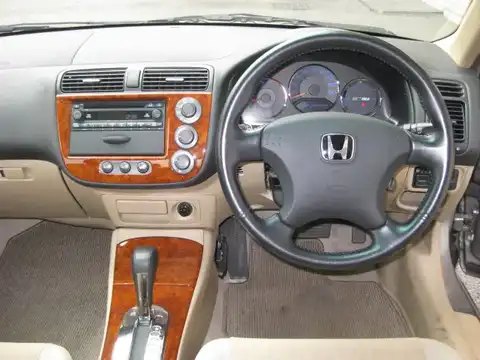 カタログ画像：シビックハイブリッド （CIVIC HYBRID） ベースグレード 2001年12月 ZA-ES9 1300cc チタニウム・メタリック 燃費29.5km / l 内装