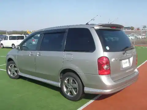 カタログ画像：ＭＰＶ （MPV） エアロリミックス 2002年12月 TA-LWFW 3000cc サンライトシルバーメタリック 燃費8.6km / l バック