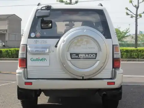 カタログ画像：ランドクルーザープラド （LAND CRUISER PRADO） ＴＳ 1999年6月 KH-KZJ95W 3000cc クリスタルシルバーパールメタリック 燃費9.3km / l バック