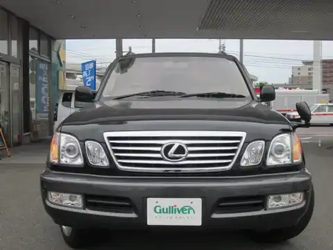 カタログ画像：ランドクルーザー１００ （LAND CRUISER 100） シグナス 2000年5月 GF-UZJ100W 4700cc ブラック 燃費6.1km / l フロント