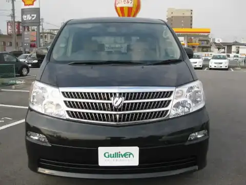 カタログ画像：アルファードＧ （ALPHARD G） ＡＸ トレゾア・アルカンターラバージョン 2004年6月 CBA-ANH15W 2400cc ブラックマイカ 燃費9.4km / l フロント