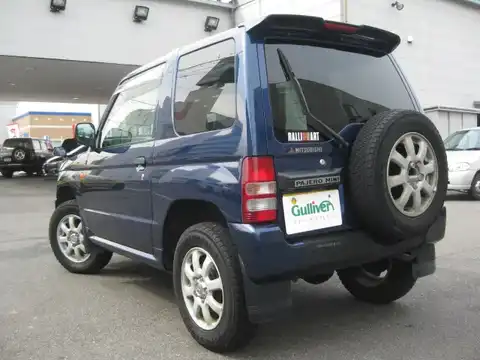 カタログ画像：パジェロミニ （PAJERO MINI） スキッパーＸ 1998年5月 E-H56A 660cc ネアーズブルー バック