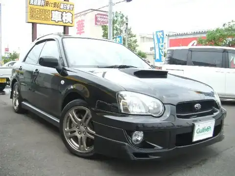 カタログ画像：インプレッサスポーツワゴン （IMPREZA SPORTS WAGON） ＷＲＸ 2003年9月 TA-GGA 2000cc ブラックトパーズ・マイカ 燃費11.4km / l メイン（その他）