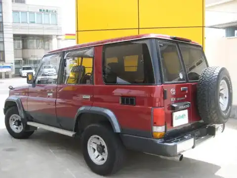 カタログ画像：ランドクルーザープラド （LAND CRUISER PRADO） ４ドア プラドＥＸワイド 1991年8月 Q-LJ78W 2400cc バック