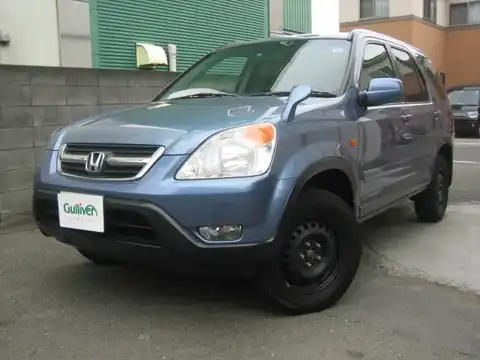 カタログ画像：ＣＲ－Ｖ （CR-V） フルマークｉＬ 2002年10月 LA-RD4 2000cc ジルコンブルー・メタリック 燃費13.4km / l フロント