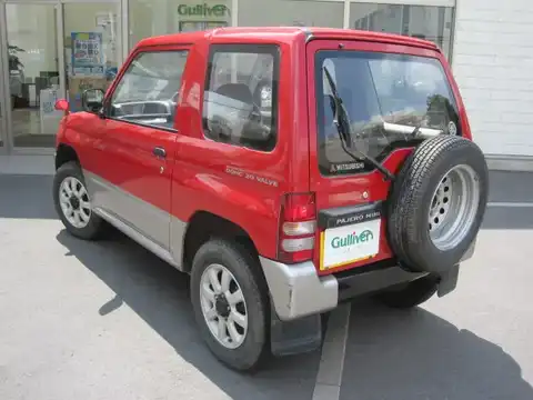 カタログ画像：パジェロミニ （PAJERO MINI） ＶＲ－Ⅱ 1996年6月 E-H56A 660cc パルマーレッド（Ｓ）／シンフォニックシルバー（Ｍ）・２トーン バック