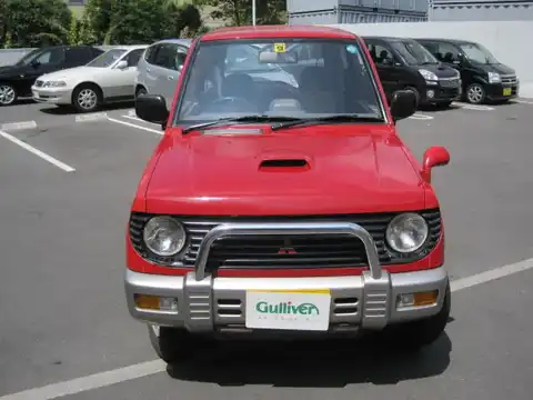 カタログ画像：パジェロミニ （PAJERO MINI） ＶＲ－Ⅱ 1996年6月 E-H56A 660cc パルマーレッド（Ｓ）／シンフォニックシルバー（Ｍ）・２トーン フロント