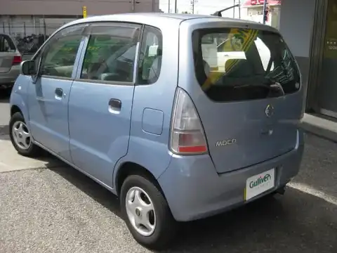 カタログ画像：モコ （MOCO） Ｂ 2003年8月 UA-MG21S 660cc レイクブルー（Ｍ） 燃費18.4km / l バック