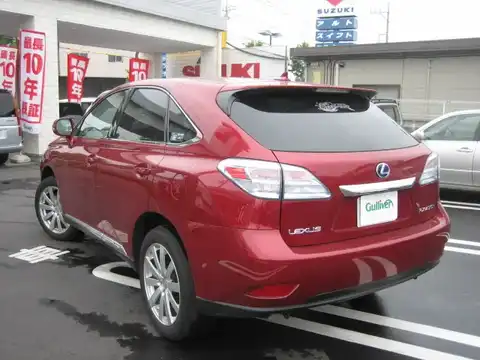 カタログ画像：ＲＸ （RX） ＲＸ４５０ｈ 2009年4月 DAA-GYL15W 3500cc レッドマイカクリスタルシャイン 燃費18.8km / l バック