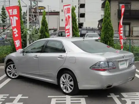 カタログ画像：クラウンハイブリッド （CROWN HYBRID） ハイブリッド スタンダードパッケージ 2008年5月 DAA-GWS204 3500cc プレミアムシルバーパール 燃費14.0km / l バック