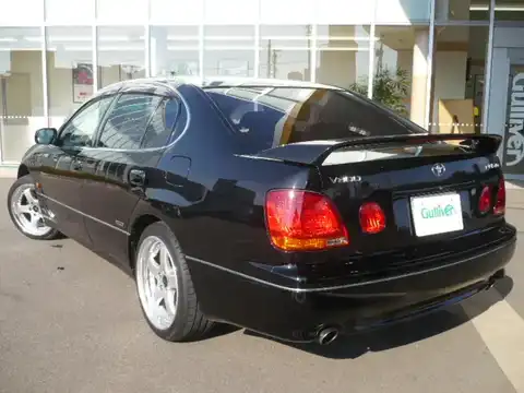 カタログ画像：アリスト （ARISTO） Ｖ３００ベルテックスエディション 2004年4月 GH-JZS161 3000cc ブラック 燃費8.8km / l バック