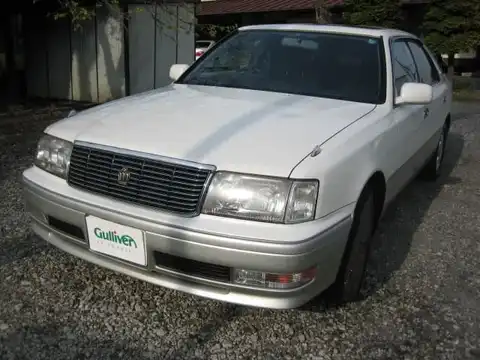 カタログ画像：クラウン （CROWN） ロイヤルツーリング 1997年7月 E-JZS155 3000cc スーパーホワイトパールマイカ 燃費9.4km / l フロント