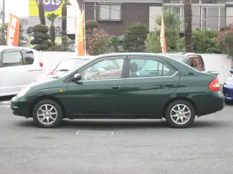 カタログ画像：プリウス （PRIUS） Ｇ 2001年8月 ZA-NHW11 1500cc ダークグリーンマイカ 燃費29.0km / l 外装