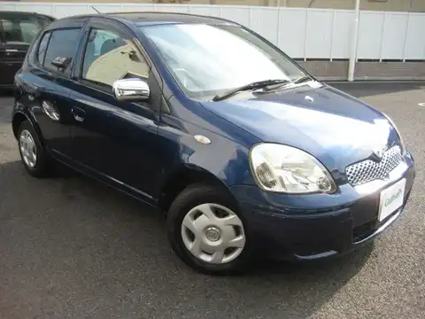 カタログ画像：ヴィッツ （VITZ） Ｆ Ｌパッケージ ナビスペシャル 2002年12月 UA-NCP15 1300cc ダークブルーマイカメタリック 燃費16.6km / l メイン（その他）