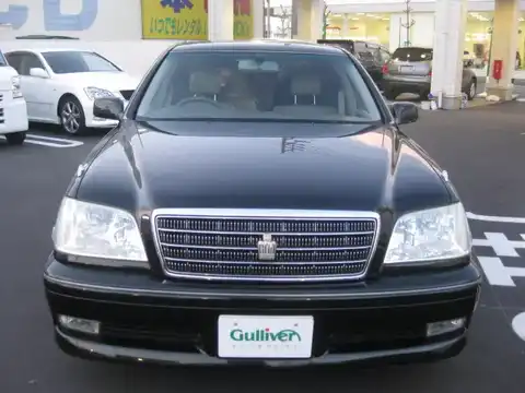 カタログ画像：クラウン （CROWN） ロイヤルサルーン 2001年8月 TA-JZS175 3000cc ダークブルーマイカ 燃費11.4km / l フロント