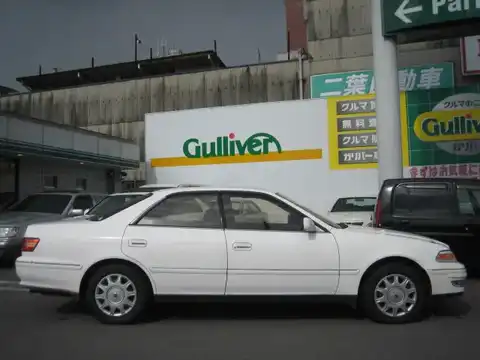 カタログ画像：マークII （MARK II） グランデ 1997年8月 E-GX100 2000cc ホワイトパールマイカ 燃費11.6km / l 外装