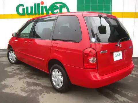 カタログ画像：ＭＰＶ （MPV） Ｇ 2002年4月 GH-LW3W 2300cc クラシックレッド 燃費10.0km / l バック