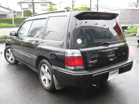 カタログ画像：フォレスター （FORESTER） Ｓ／ｔｂ 1997年2月 E-SF5 2000cc ブラック・マイカ／ブラック・マイカモノトーンｏｒブラック・マイカ／スレート・メタリック２トーン 燃費11.4km / l バック