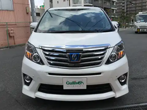 カタログ画像：アルファードハイブリッド （ALPHARD HYBRID） ハイブリッドＳＲ Ｃパッケージ 2011年11月 DAA-ATH20W 2400cc ホワイトパールクリスタルシャイン 燃費16.2km / l フロント