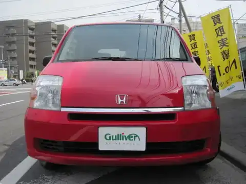 カタログ画像：モビリオ （MOBILIO） Ｗ 2003年5月 LA-GB2 1500cc ミラノレッド 燃費16.2km / l フロント