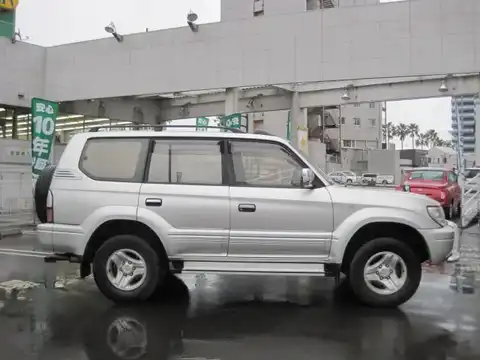 カタログ画像：ランドクルーザープラド （LAND CRUISER PRADO） ＴＳ 1999年6月 KH-KZJ95W 3000cc ホワイト 燃費9.3km / l 外装