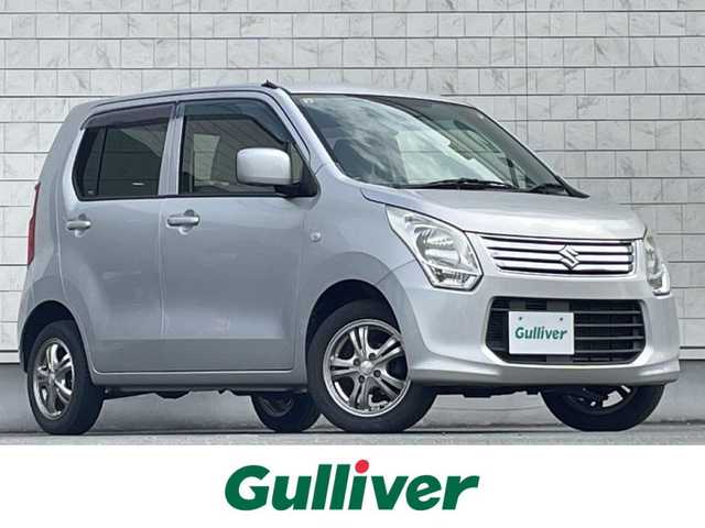 スズキ ワゴンＲ FX 岩手県 2014(平26)年 6.9万km シルキーシルバーメタリック 禁煙車/4WD/純正オーディオ/→CD/FM/AM/AUX/運転席シートヒーター/電動格納ミラー/冬タイヤホイール車載/〇ドアバイザー/〇フロアマット/〇取扱説明書