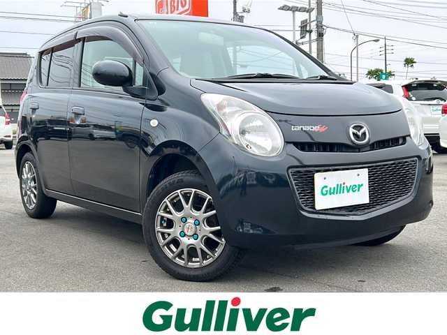 マツダ キャロル GS 山口県 2014(平26)年 6.9万km ブルーイッシュブラックパール3 純正７型ナビ/・ワンセグTV/・CD/社外マフラー/バックカメラ/社外14インチアルミホイール/リモコンキー/スペアキー１本/ドアバイザー/純正フロアマット/純正マフラー積込/保証書/取扱説明書