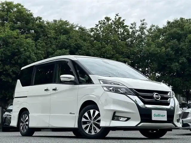 日産 セレナ ハイウェイスター Vセレクション 東京都 2018(平30)年 6万km ブリリアントホワイトパール 純正SDナビ（9インチ/MM518D-L）/・Bluetoothオーディオ/USBオーディオ/・フルセグTV/DVD/Blu-ray/SD/純正後席用モニター（フリップダウン式）/プロパイロット/インテリジェントアラウンドビューモニター/LEDヘッドランプ/ハンズフリーオートスライドドア（両側）/インテリジェントルームミラー/ビルトインETC/純正ドライブレコーダー（DJ4-D/前方）/取扱説明書/保証書/スペアキー1本
