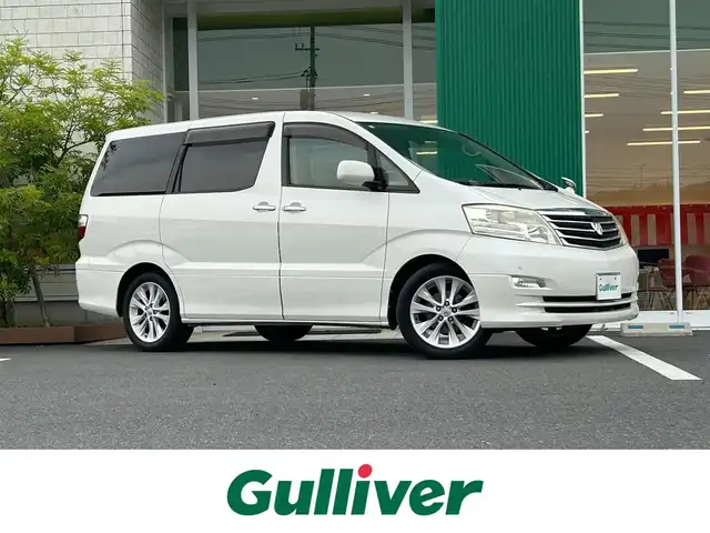 トヨタ アルファード Ｇ AX Lエディション 岡山県 2007(平19)年 9万km ホワイトパールマイカ ワンセグテレビ/片側パワースライドドア/ETC/バックカメラ/純正アミホイール/フロアマット