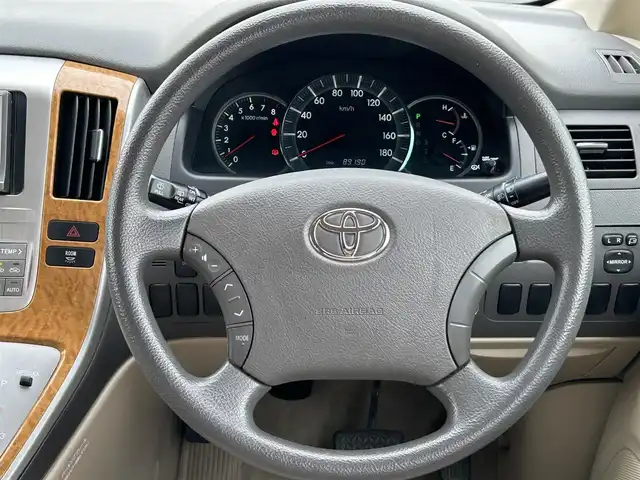 トヨタ アルファード Ｇ AX Lエディション 岡山県 2007(平19)年 9万km ホワイトパールマイカ ワンセグテレビ/片側パワースライドドア/ETC/バックカメラ/純正アミホイール/フロアマット