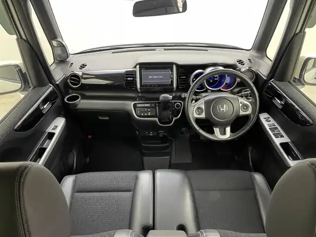 ホンダ Ｎ ＢＯＸ カスタム G ターボ Lパッケージ 岡山県 2016(平28)年 9.1万km プレミアムホワイトパールⅡ 純正ナビ（VXM-165VFi）/【フルセグ/BM/FM/USB】/両側パワースライドドア/クルーズコントロール/バックカメラ/ビルトインＥＴＣ/衝突軽減ブレーキ/オートライト/ＬＥＤヘッドライト/社外ドライブレコーダー(前後)/純正アルミホイール/パドルシフト/シートバックテーブル/ISOFIX