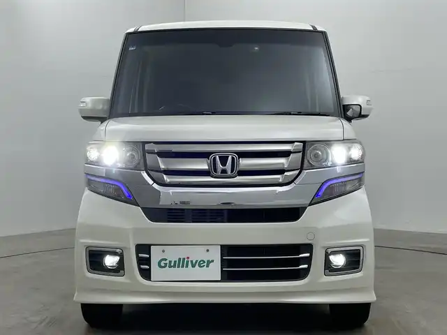 ホンダ Ｎ ＢＯＸ カスタム G ターボ Lパッケージ 岡山県 2016(平28)年 9.1万km プレミアムホワイトパールⅡ 純正ナビ（VXM-165VFi）/【フルセグ/BM/FM/USB】/両側パワースライドドア/クルーズコントロール/バックカメラ/ビルトインＥＴＣ/衝突軽減ブレーキ/オートライト/ＬＥＤヘッドライト/社外ドライブレコーダー(前後)/純正アルミホイール/パドルシフト/シートバックテーブル/ISOFIX