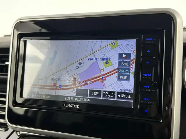 スズキ スペーシア カスタム HYBRID GS 千葉県 2021(令3)年 1.3万km ピュアホワイトP 禁煙車/デュアルカメラブレーキサポート/社外ナビ/・MDV-S709W/・CD/DVD/BT/フルセグTV/バックカメラ　/左側パワースライドドア/リヤコーナーセンサー/オートクルーズコントロール/車線逸脱警報機能/LEDヘッドライト/オートライト/オートハイビーム/D席シートヒーター/スマートキー/スペアキー/純正14インチAW