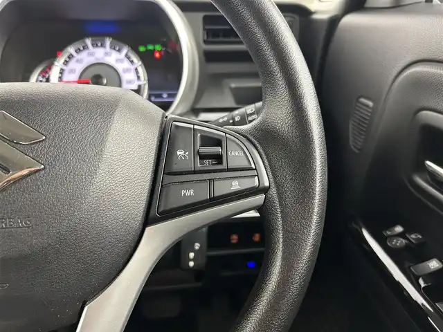 スズキ スペーシア カスタム HYBRID GS 千葉県 2021(令3)年 1.3万km ピュアホワイトP 禁煙車/デュアルカメラブレーキサポート/社外ナビ/・MDV-S709W/・CD/DVD/BT/フルセグTV/バックカメラ　/左側パワースライドドア/リヤコーナーセンサー/オートクルーズコントロール/車線逸脱警報機能/LEDヘッドライト/オートライト/オートハイビーム/D席シートヒーター/スマートキー/スペアキー/純正14インチAW