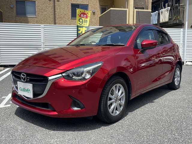 マツダ デミオ 15S 広島県 2019(平31)年 4.4万km ソウルレッドクリスタルM /登録時走行距離/　　　　　　　43658キロ/i-stop/純正ナビ/全方位モニター/地デジ/シートヒーター/スペアキー×１/ビルトインETC/新車時整備手帳/　　【保証書】/取扱説明書/
