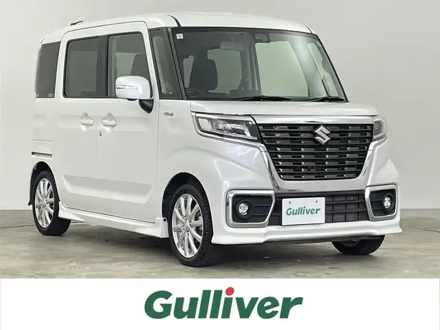 スズキ スペーシア カスタム HYBRID GS 千葉県 2019(令1)年 6.6万km ピュアホワイトP 禁煙車/デュアルセンサーブレーキサポート/純正ナビ/・CN-RZ743W/・CD/DVD/Bluetooth/フルセグTV/全方位カメラ/バックカメラ/左側パワースライドドア/D席シートヒーター/ヘッドアップディスプレイ/フォグランプ/LEDヘッドライト/オートライト/オートハイビーム/社外15インチAW/スマートキー/アイドリングストップ/リヤコーナーセンサー