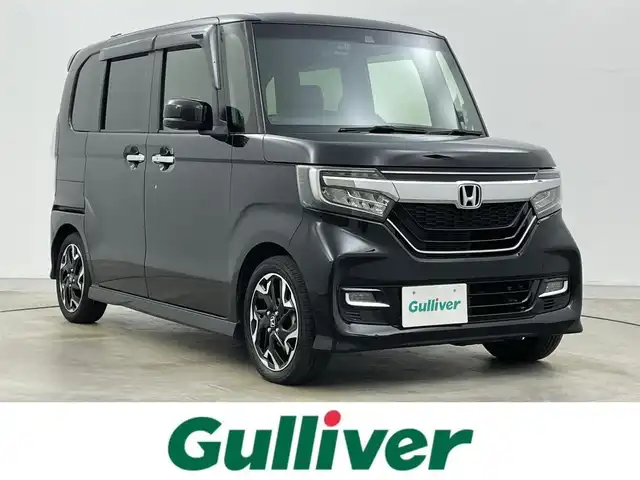 ホンダ Ｎ ＢＯＸ カスタム G L ターボ ホンダセンシング 岡山県 2018(平30)年 7.9万km クリスタルブラックパール 純正8インチナビ/・FM/AM/Bluetooth/フルセグ/CD/DVD/バックカメラ/両側パワースライドドア/ビルトインETC/ドライブレコーダー/シートカバー/ホンダセンシング/・衝突軽減ブレーキ/・車線逸脱警報/・アダプティブクルーズコントロール/・オートハイビーム/パドルシフト/LEDヘッドライト/・フォグライト/純正15インチアルミ/純正フロアマット/スマートキー2本