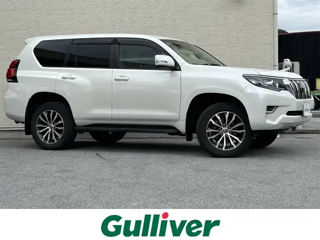 トヨタ ランドクルーザー プラド TX Lパッケージ 滋賀県 2019(令1)年 4.2万km ホワイトパールクリスタルシャイン ワンオーナー/社外ナビ　【ALPINE】/　【AM・FM/CD・DVD/Bluetooth/SD/HDMI】/サンルーフ/クルーズコントロール/プリクラッシュセーフティー/横滑り防止システム/盗難防止システム/パーキングアシスト/コーナーセンサー/運転席・助手席シートヒーター/レザーシート/パワーシート/Autoライト/Autoハイビーム/ドライブレコーダー/ETC
