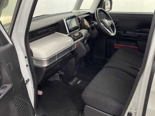 スズキ スペーシア HYBRID X 長崎県 2017(平29)年 3.8万km ピュアホワイトP 社外メモリナビ/（フルセグ/CD/DVD/BT）/バックカメラ/両側パワースライドドア/衝突軽減ブレーキ/レーンアシストキープ/横滑り防止装置/クリアランスソナー/オートライト/シートヒーター/純正アルミパッチ/リアサーキュレーター/純正フロアマット/ハロゲンヘッドライト/電動格納ミラー/スペアキー/取扱説明書/保証書