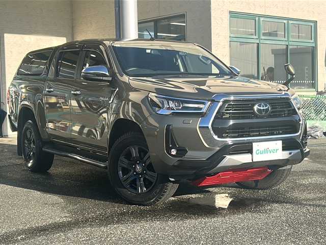 トヨタ ハイラックス Z 愛知県 2021(令3)年 1.5万km オキサイドブロンズM 禁煙車/純正メモリナビ/　AM/FM/BT/USB/HDMI/DISC/フルセグTV/GRフロントエアロ/GRサイドステップ/社外ドライブレコーダー/前後クリアランスソナー/追従機能付きクルーズコントロール/レーンキープアシスト/ダウンヒルアシストコントロール/センターデフロック/アイドリングストップ/オートライト/LEDヘッドライト/フォグランプ/ETC/純正１７インチAW/純正フロアマット/純正ドアバイザー/横滑り防止装置/盗難防止装置/革巻きステアリング/ステアリングスイッチ/W＋サイドエアバッグ/保証書/取説/スペアキー