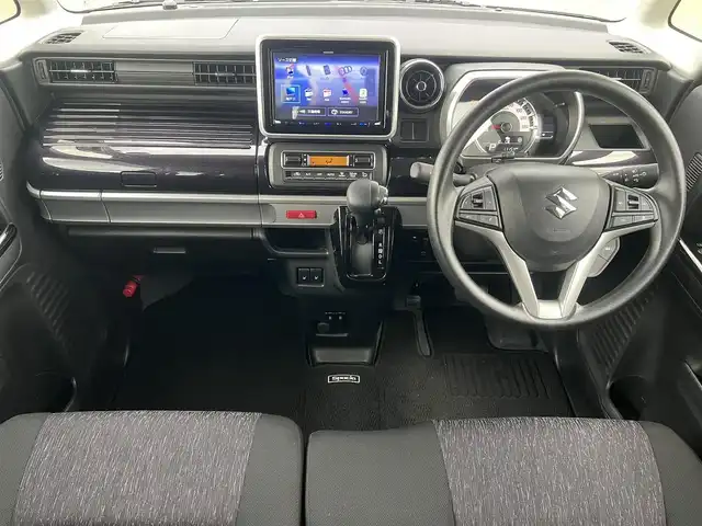 スズキ スペーシア カスタム HYBRID GS 秋田県 2023(令5)年 1.2万km ピュアホワイトP ４WD/衝突軽減システム/LEDヘッドライト/片側パワースライドドア/純正SDナビ（DVD/CD/BT）/フルセグ/スズキ純正アルミ（夏タイヤ装着）/スマートキー/アイドリングストップ/プッシュスタート/クルーズコントロール追従走行有/オートマチックハイビーム/コーナーセンサー/レーンキープアシスト/ステアリングスイッチ/前席シートヒーター/純正フロアマット/純正ドアバイザー/オートライト/オートエアコン/パワーステアリング/パワーウィンドウ/電動格納ウィンカーミラー/横滑り防止/盗難防止装置/寒冷地仕様/取扱説明書/スペアキー×１