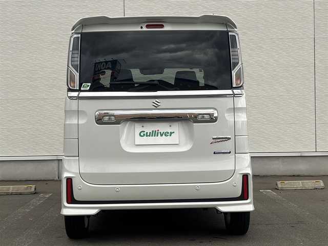 スズキ スペーシア カスタム HYBRID GS 岐阜県 2023(令5)年 1.2万km ピュアホワイトP ４WD/衝突軽減システム/LEDヘッドライト/片側パワースライドドア/純正SDナビ（DVD/CD/BT）/フルセグ（走行中視聴可能）/スズキ純正アルミ（夏タイヤ装着）/スマートキー/アイドリングストップ/プッシュスタート/クルーズコントロール追従走行有/オートマチックハイビーム/コーナーセンサー/レーンキープアシスト/ステアリングスイッチ/前席シートヒーター/純正フロアマット/純正ドアバイザー/オートライト/オートエアコン/パワーステアリング/パワーウィンドウ/電動格納ウィンカーミラー/横滑り防止/盗難防止装置/寒冷地仕様/取扱説明書/スペアキー×１