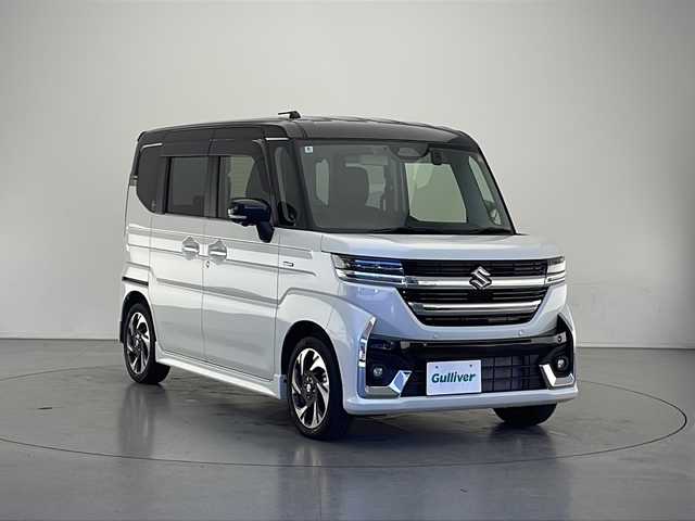 スズキ スペーシア カスタム HYBRID XS 長野県 2024(令6)年 0.8万km ピュアホワイトパール/ブラック2トーン 4WD/純正メモリナビ/フルセグ&USB&BT&AppleCarPlay&AndroidAuto/スズキセーフティーサポート/アダプティブクルーズコントロール/レーンキープアシスト/車線逸脱警報/衝突軽減ブレーキ/デュアルセンサーブレーキサポート/コーナーセンサー/ヘッドアップディスプレイ/標識認識機能/先行車発進告知/前後ドライブレコーダー/両側パワースライドドア/ハーフレザーシート/前席シートヒーター/ステアリングスイッチ/ステアリングヒーター/2列目サンシェード/全方位カメラ/ビルトインETC/LEDヘッドライト/オートライト/フロントフォグランプ/電動格納ミラー/ウィンカーミラー/ドアミラーヒーター/電動ホールド/オートホールド/純正15インチAW装着/純正フロアマット/純正ドアバイザー/プッシュスタート/スマートキー/取扱説明書/新車保証書