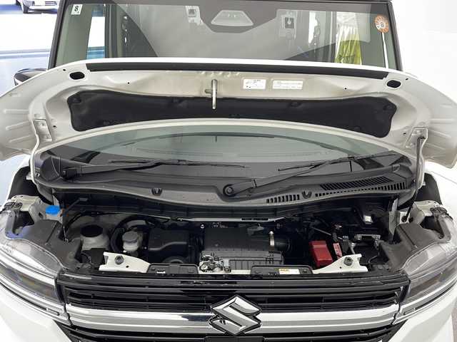 スズキ スペーシア カスタム HYBRID XS 長野県 2024(令6)年 0.8万km ピュアホワイトパール/ブラック2トーン 4WD/純正メモリナビ/フルセグ&USB&BT&AppleCarPlay&AndroidAuto/スズキセーフティーサポート/アダプティブクルーズコントロール/レーンキープアシスト/車線逸脱警報/衝突軽減ブレーキ/デュアルセンサーブレーキサポート/コーナーセンサー/ヘッドアップディスプレイ/標識認識機能/先行車発進告知/前後ドライブレコーダー/両側パワースライドドア/ハーフレザーシート/前席シートヒーター/ステアリングスイッチ/ステアリングヒーター/2列目サンシェード/全方位カメラ/ビルトインETC/LEDヘッドライト/オートライト/フロントフォグランプ/電動格納ミラー/ウィンカーミラー/ドアミラーヒーター/電動ホールド/オートホールド/純正15インチAW装着/純正フロアマット/純正ドアバイザー/プッシュスタート/スマートキー/取扱説明書/新車保証書