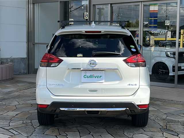 日産 エクストレイル 20X 静岡県 2018(平30)年 8.2万km パール 純正ナビ（CD DVD iPod FM AM フルセグTV SD Bluetooth）/全方位カメラ/バックカメラ/４WD/ダウンヒルアシストコントロール/前後コーナーセンサー/ヒーテッドドアミラー/電動リアゲート/ルーフキャリア/ステアリングリモコン/純正アルミホイール/純正フロアマット/本革レザーシート/LEDヘッドライト/フォグランプ/スマートキー