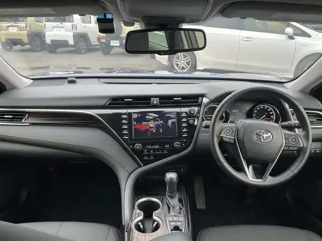 トヨタ カムリ G 福島県 2017(平29)年 2.9万km ダークブルーマイカM 純正ナビ/（CD/DVD/BT/AM/FM）/バックモニター/レーダークルーズコントロール/ヘッドアップディスプレイ/D席パワーシート/LEDライト/オートハイビーム/オートホールド/前ドラレコ/防眩ミラー/ナノイーエアコン/プッシュスタート/スマートキー/ドアバイザー/ETC2.0