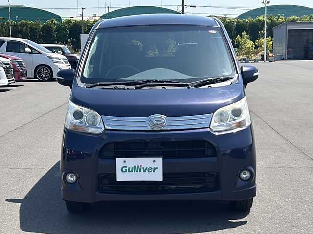 ダイハツ ムーヴ カスタム X 岡山県 2012(平24)年 9万km アーバンナイトブルークリスタルメタリック 社外ナビ　/盗難防止装置　/ＥＴＣ　/プッシュスタート　/純正フロアマット　/１４インチ純正アルミホイール　/純正ＬＥＤライト　/Bluetooth接続　/ＣＤ/ＤＶＤ再生　/スマートキー　/ＡＢＳ　/ＰＳ　/ＰＷ/ＡＡＣ